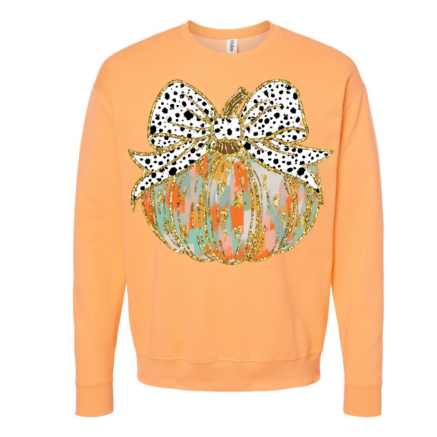 Watercolor & Polka Pumpkin Sweatshirt