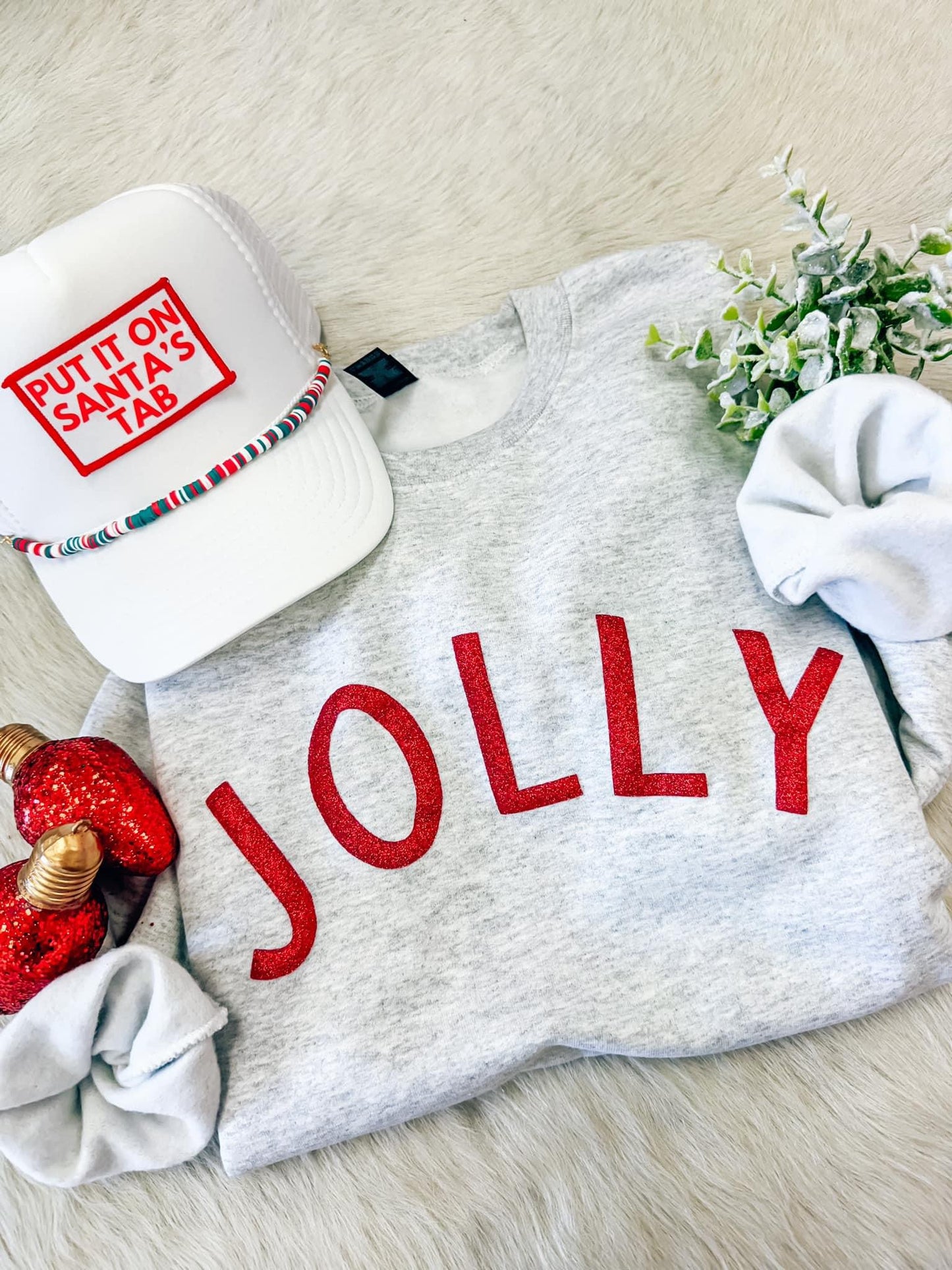 Puff Red Sparkle Jolly Sweashirt