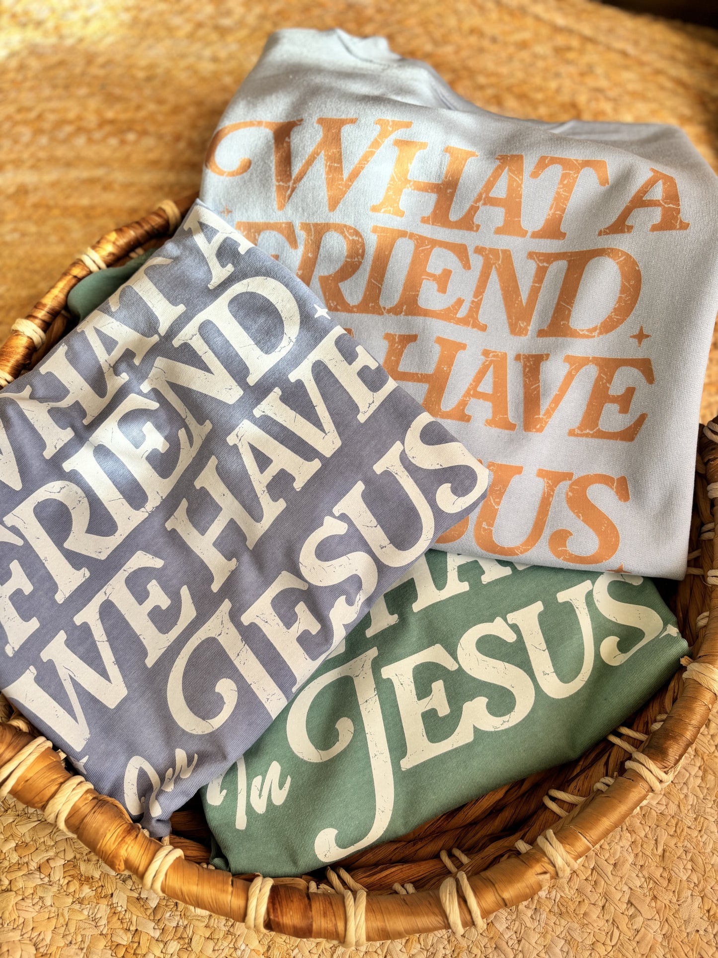 What A Friend We Have In Jesus Denim Tee