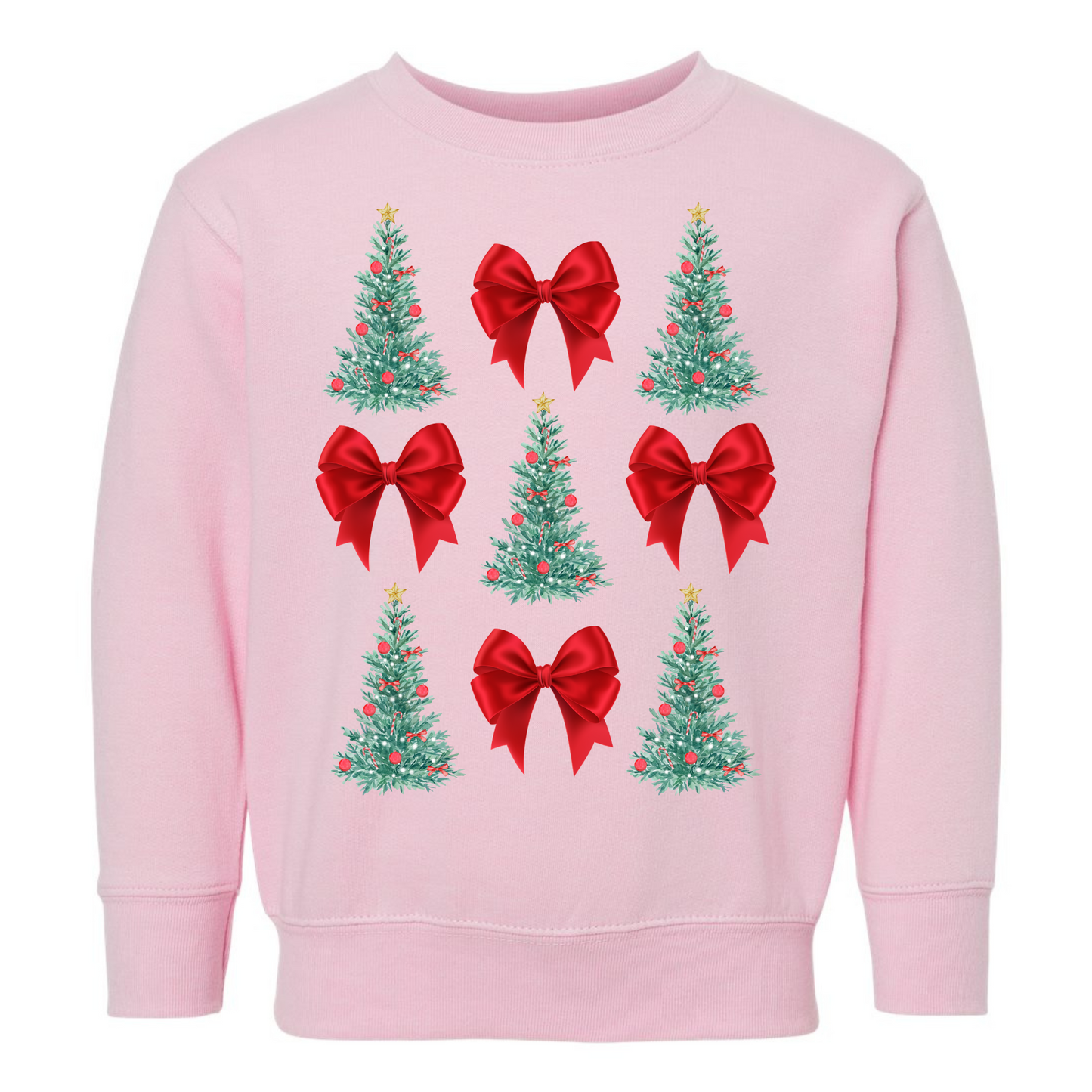 Youth Christmas Tree & Bow Sweatshirt