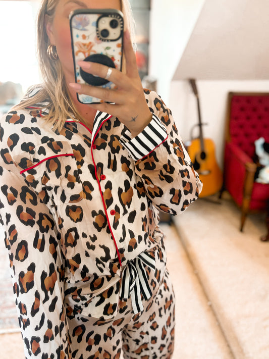 Leopard Striped Pjs