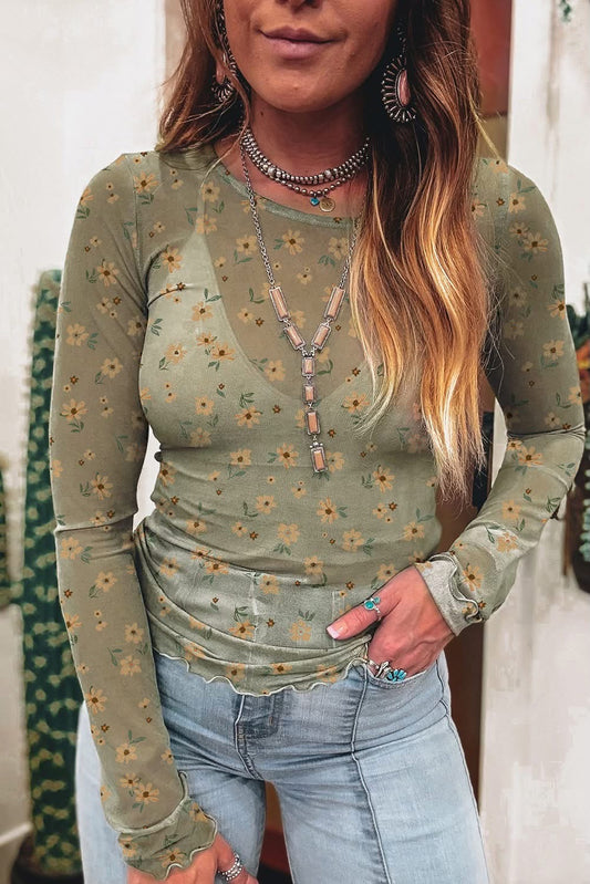 Green Garden Mesh Longsleeve