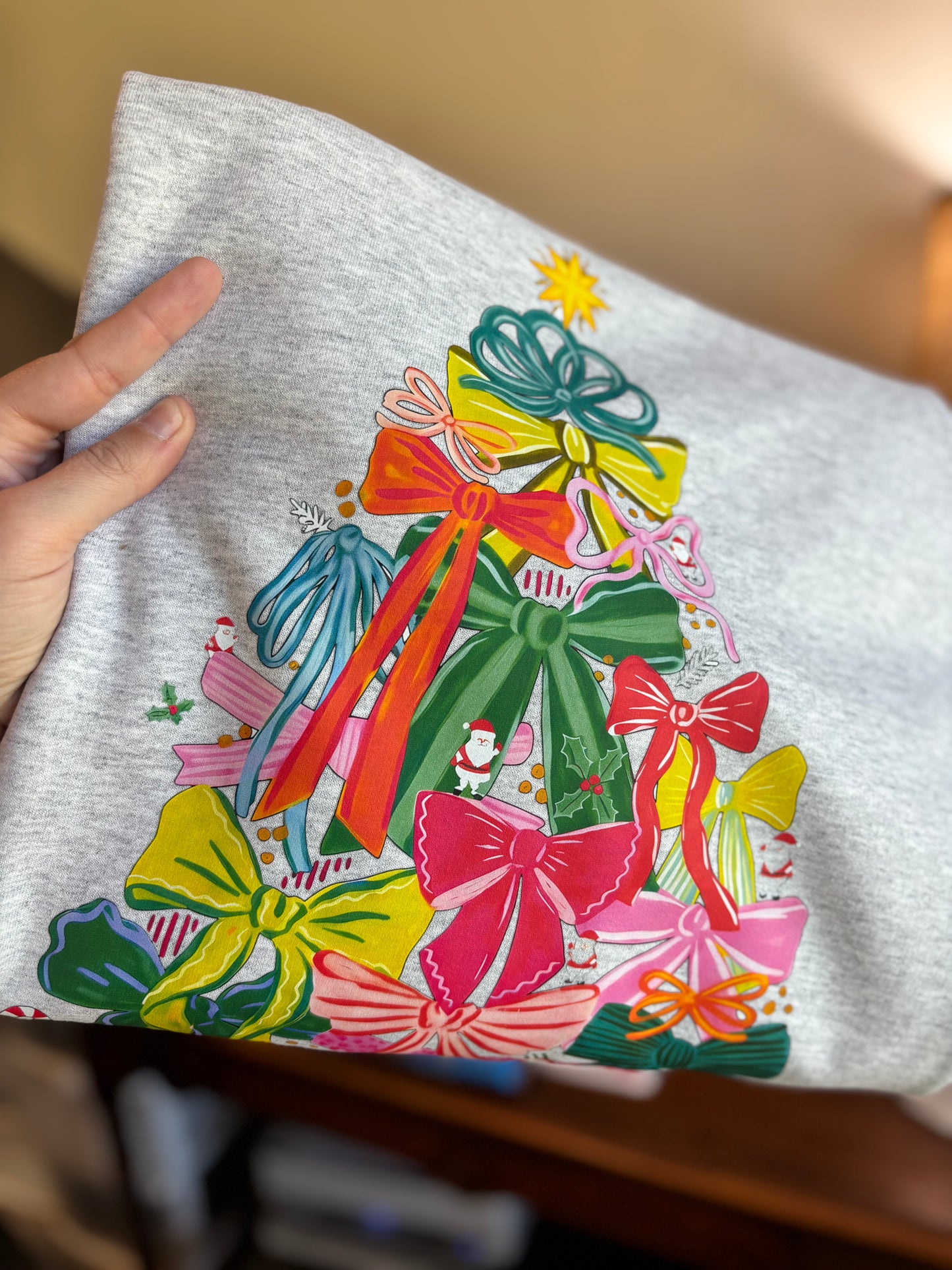 Christmas Tree Bow Pullover