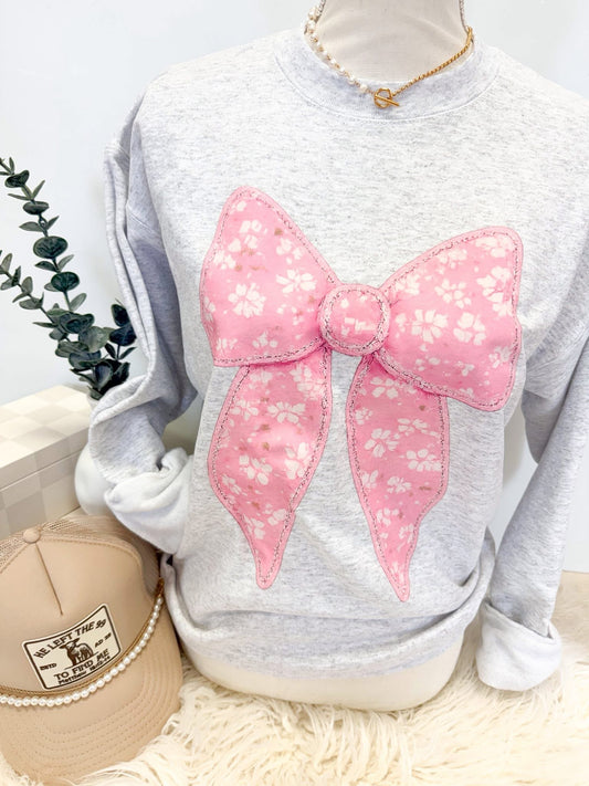 Pink Easter Bow Sweatshirt