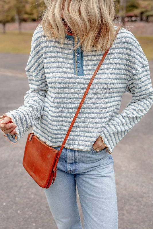 Blue Striped Pullover