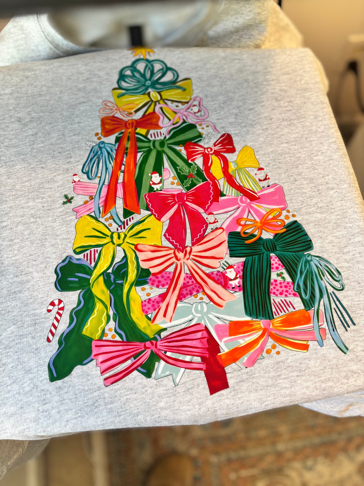 Christmas Tree Bow Pullover