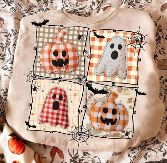 Quilted Patches Sweatshirt