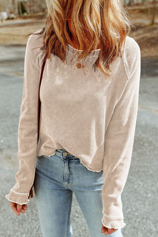 Apricot Textured Top