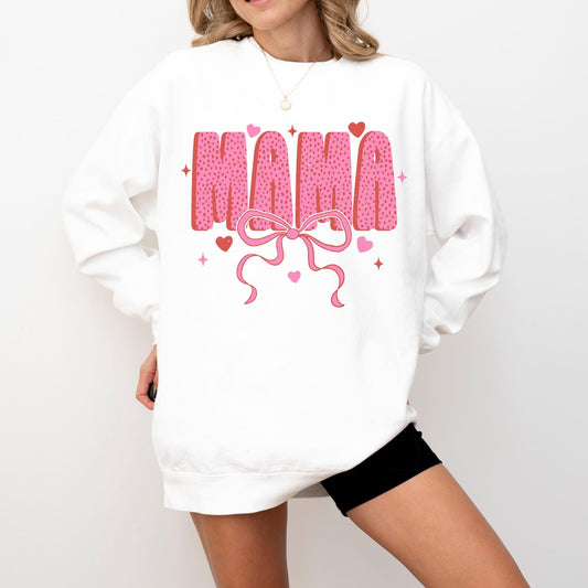 Pink Polka Dot Mama - Comfort Color Crew