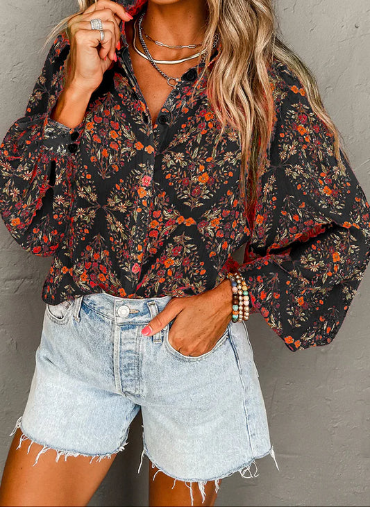Floral Puff Blouse